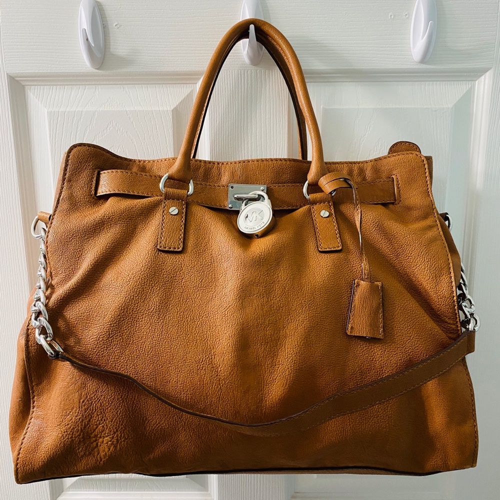 Michael Kors large leather satchel w/ dust cover